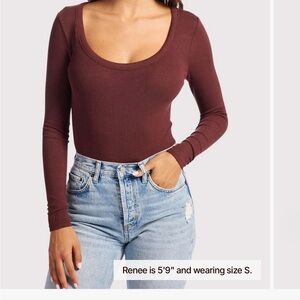 nuuds Black Cherry and White-Bundle of two Long Sleeve bodysuits